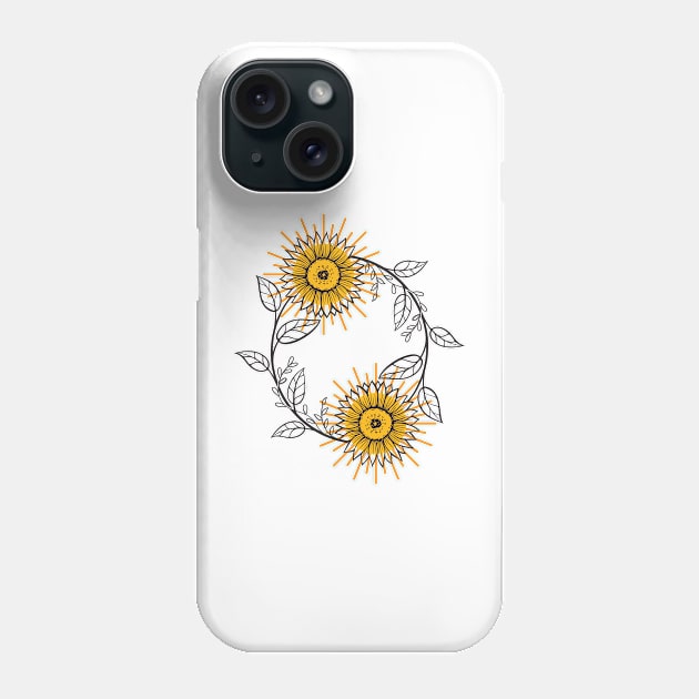 Little Aesthetic Sunflower Phone Case by kamy1