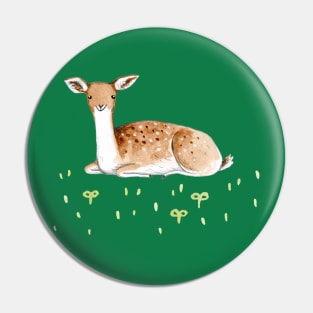 Happy Fallow Deer Pin