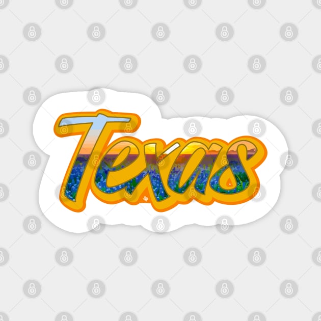 Texas Bluebonnet Magnet by CamcoGraphics