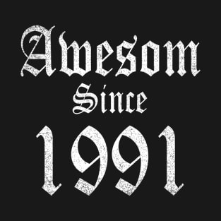 Vintage Awesome Since 1991 Classic Birthday Gift T-Shirt