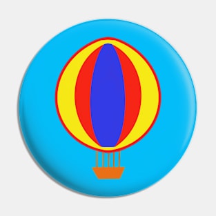 Bold and Bright Hot Air Balloon Pin