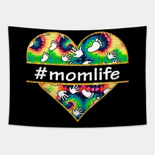 Hippie Heart Mom Life Tapestry