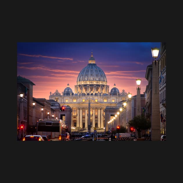 Saint Peter Basilica in Vatican City at Rome, Italy by mitzobs