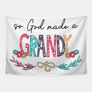 So God Made A Grandy Happy Mother's Day Tapestry