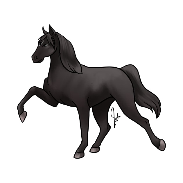 Horse - Tennessee Walker - Black by Jen's Dogs Custom Gifts and Designs