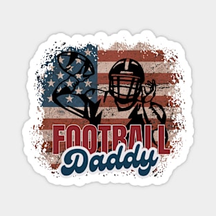 American Flag Football Daddy Magnet