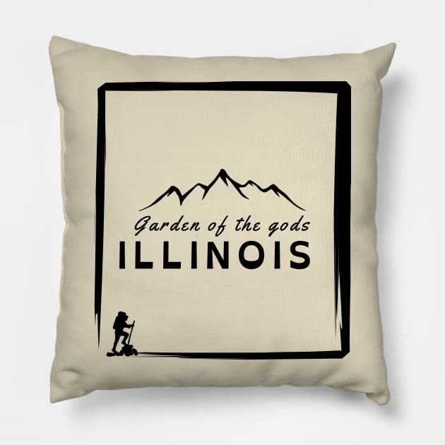 Garden of the gods, Illinois Pillow by TeeText