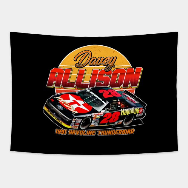 Davey Allison 28 90s Retro Tapestry by stevenmsparks