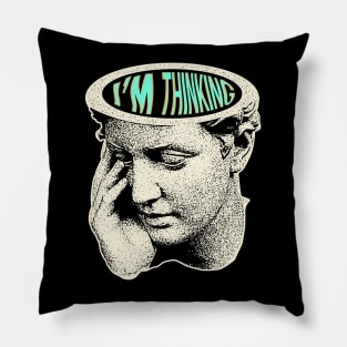 Thinking Statue Pillow