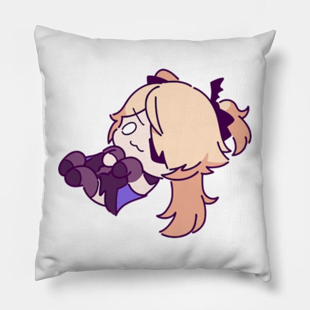 Chibi Fischl Pillow by SaucyBandit