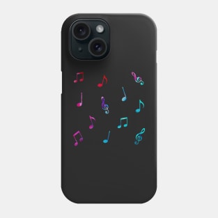 Rainbow Watercolor Music Notes Multipack (12pcs) Phone Case