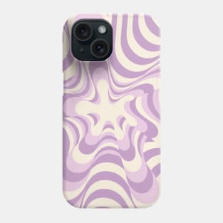 Abstract Groovy Retro Liquid Swirl Purple Pattern Phone Case