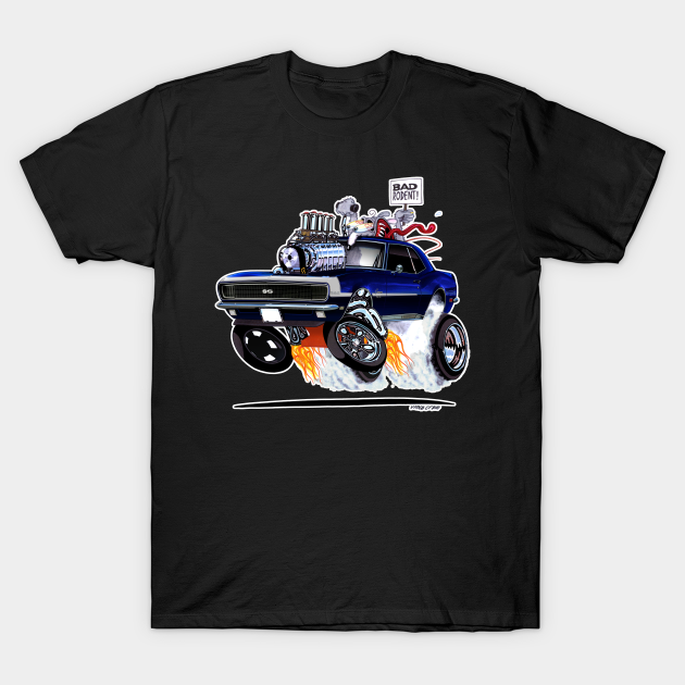 RAT POWER 1968 Blue Camaro - Camaro - T-Shirt