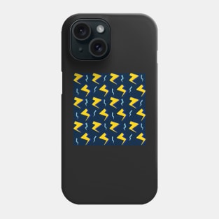 Yellow and Blue Lightning Bolt Phone Case