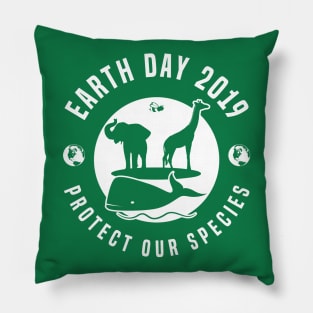 Earth Day Protect Our Species Pillow