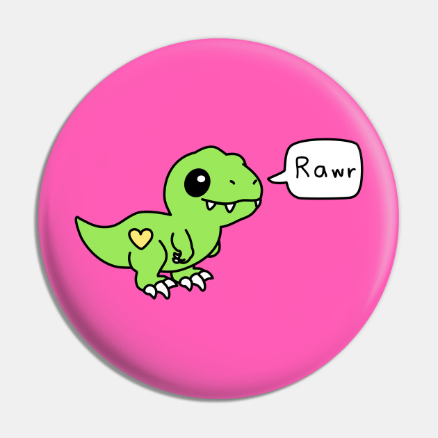 Roar means I love you in Dinosaur Pin by Lapeticrafter