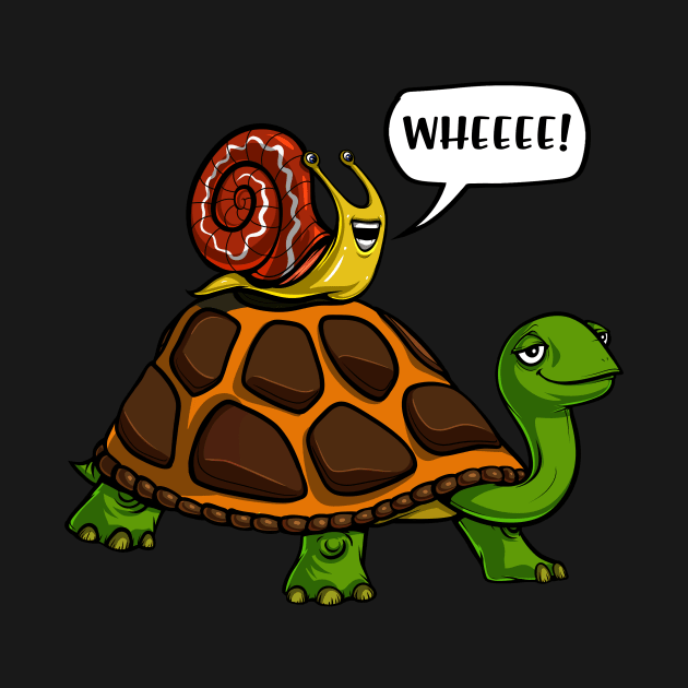 Snail Riding Turtle by underheaven