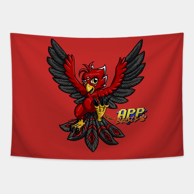 Birdie AppBeast Red and Black Tapestry by BlademanUnitPi