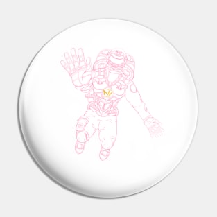 MHI Pink Outline Spaceman Pin