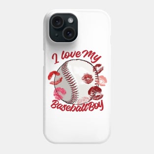 I love my baseball boy Phone Case