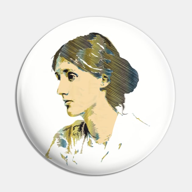 Virginia Woolf Pin by Slownessi