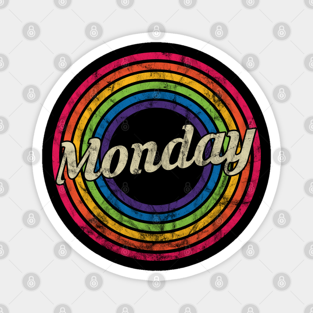 Monday - Retro Rainbow Faded-Style