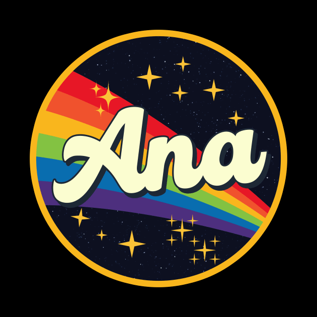 Ana // Rainbow In Space Vintage Style by LMW Art