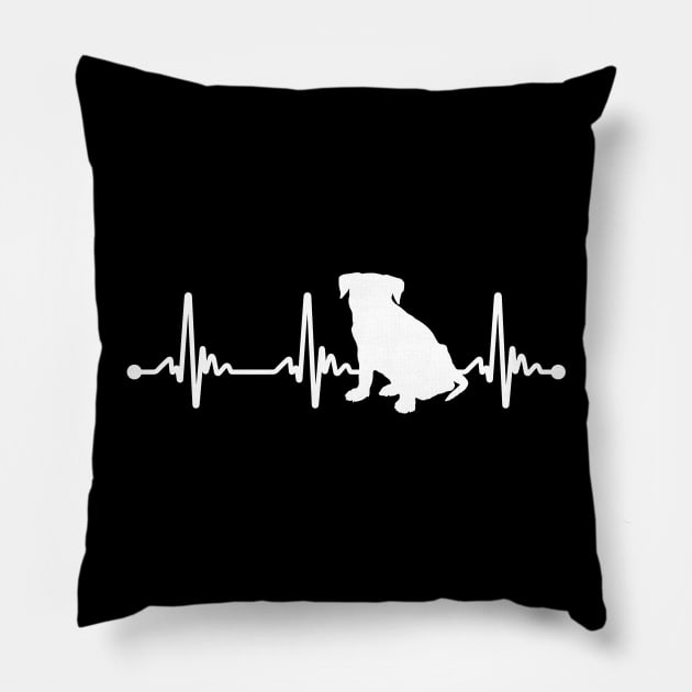 Pitbull Puppy Heartbeat Pillow by KawaiiAttack