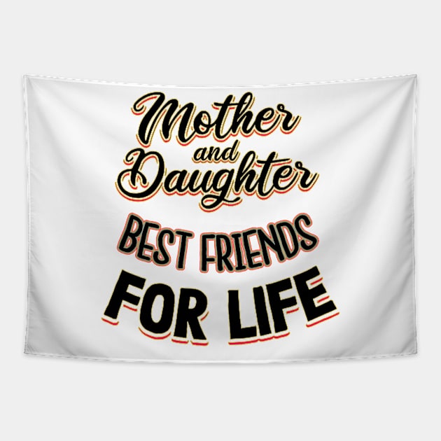 Mother and Daughter Best Friends for Life Mothers Day Mom Tapestry by masterpiecesai