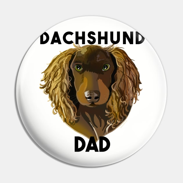 Dachshund Dad Pin by AnnaDreamsArt
