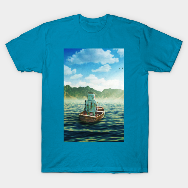 Swim back to shore - Surrealism - T-Shirt