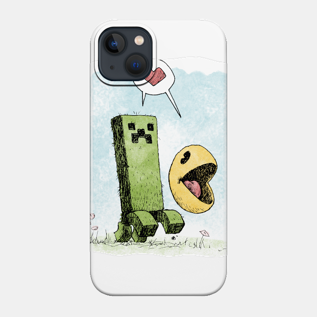 Pac and Pal - Creeper Minecraft - Phone Case