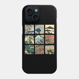 Ukiyo-e Collage: Katsushika Hokusai Phone Case