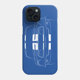 1968 Ford Mustang GT 500 - front stencil, white Phone Case