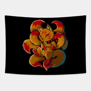 Japanese Yokai figure - Kawaii Kitsune Tapestry