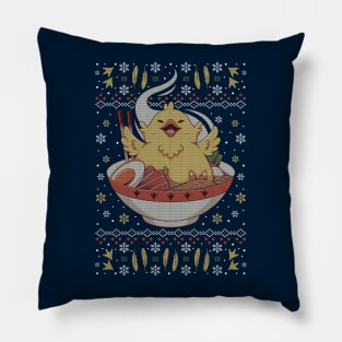 Fat Chocobo Ramen Christmas Pillow