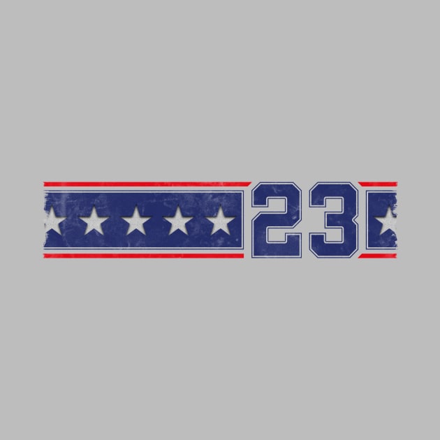 Retro USA Banner Number 23 by Drop23