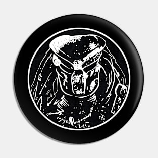 PREDATOR (Circle Black and White) Pin