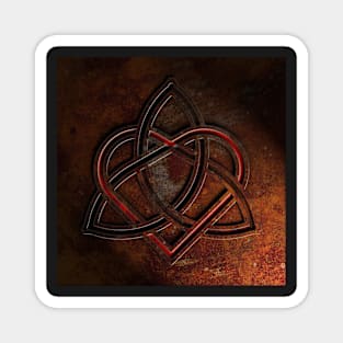 Celtic Knotwork Valentine Heart Rust Texture No 1 Magnet