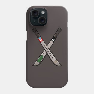 Puerto Rico Machete Flag Map Coqui Taino Phone Case