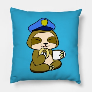 Sloth Cop Pillow