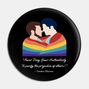 Authenticity: Gay Pride Pin