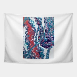 Fluid acrylic pouring Tapestry