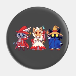 Red White Black Cat Mages Pin