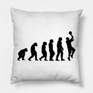 Basketball Evolution black Pillow