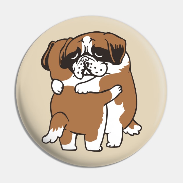 St. Bernard hugs Pin by huebucket