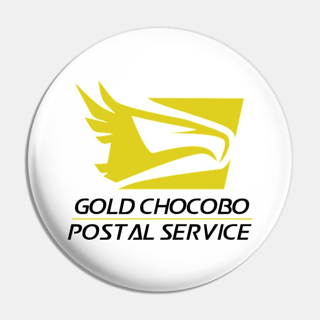 Gold Chocobo Postal Service Pin by InsomniaStudios