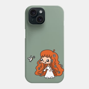 girl with a bird Phone Case