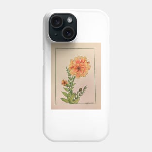 Marigold Drawing Phone Case