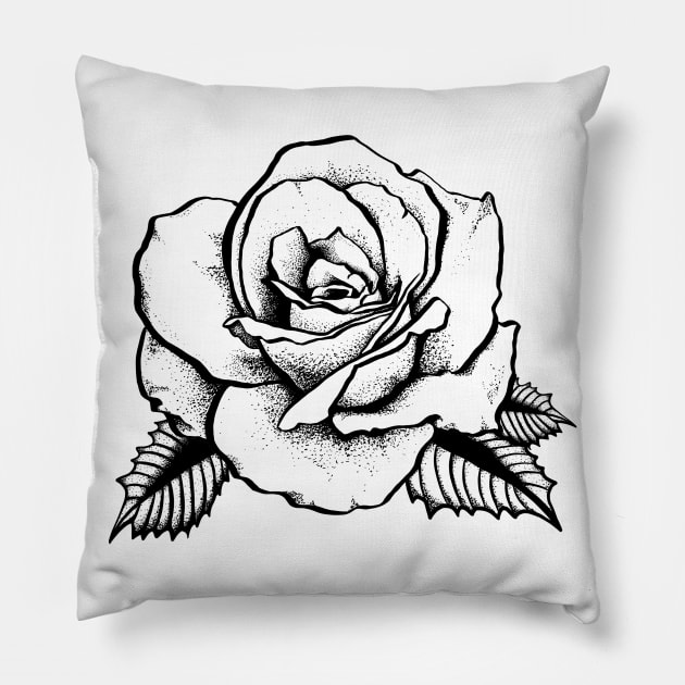 rose tattoo Pillow by somatosis